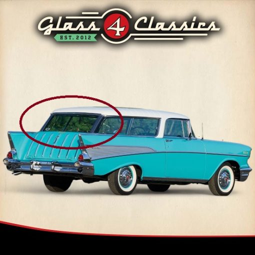 55 56 57 Chevrolet 2 Door Nomad Wagon | Back Window | New Glass | Glass 4 Classics